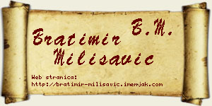 Bratimir Milisavić vizit kartica